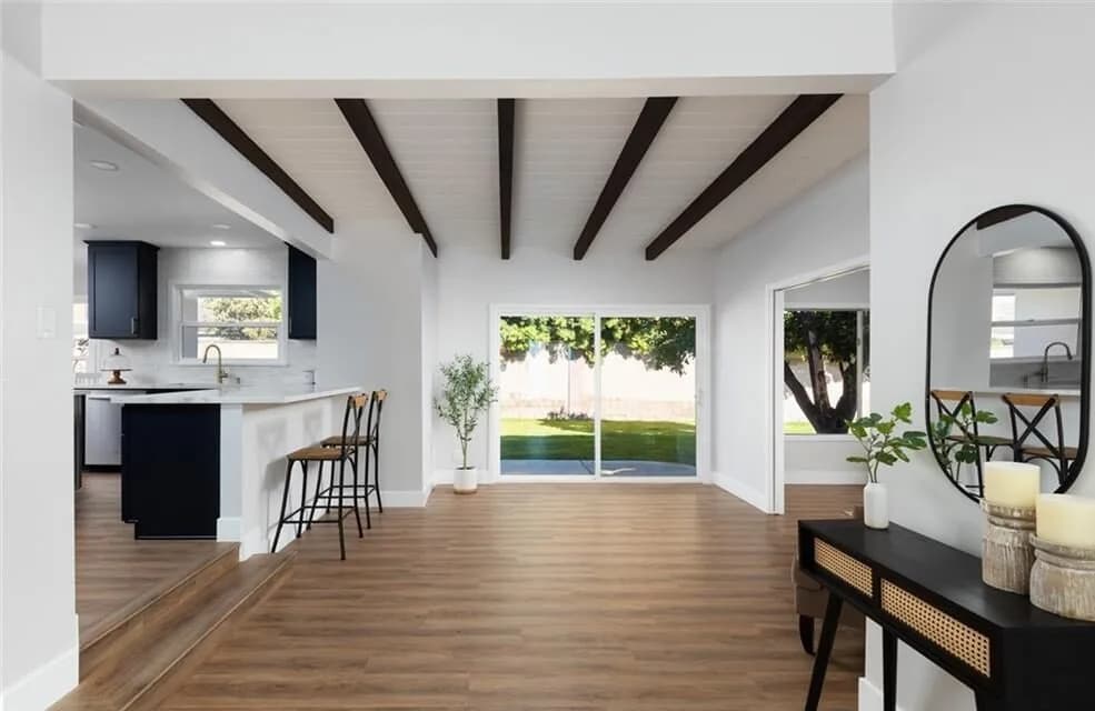 An image of a living room at the connections mental health house in villa park, california