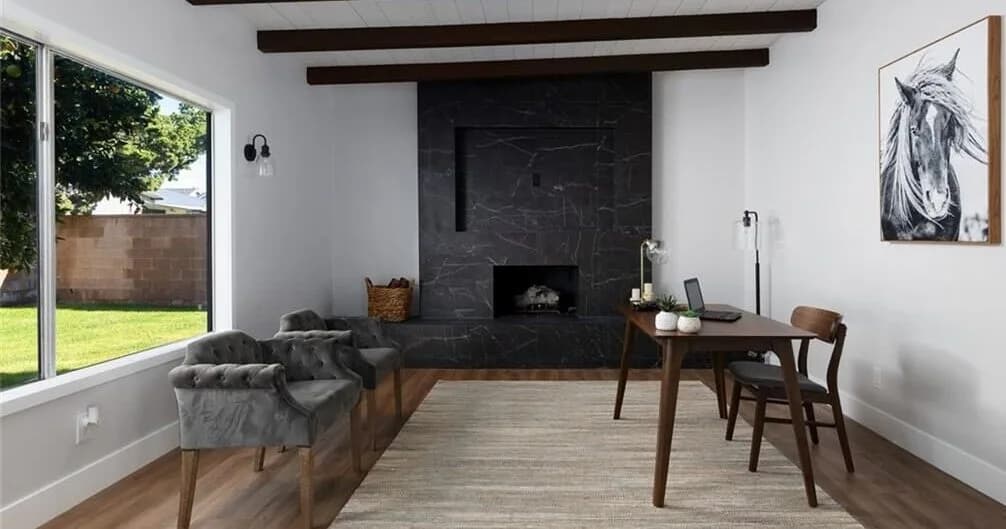An image of a living room at the connections mental health house in villa park, california